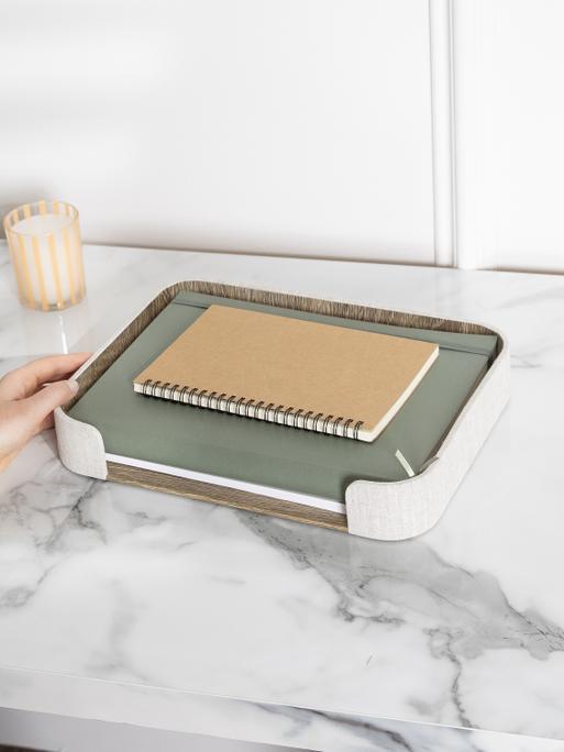 Oatmeal & Linen Desk Organiser Set