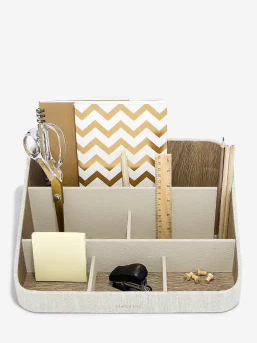 Oatmeal & Linen Desk Organiser Set
