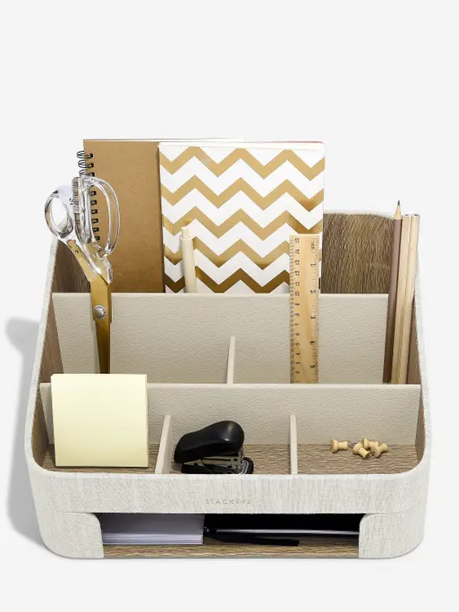Oatmeal & Linen Desk Organiser Set