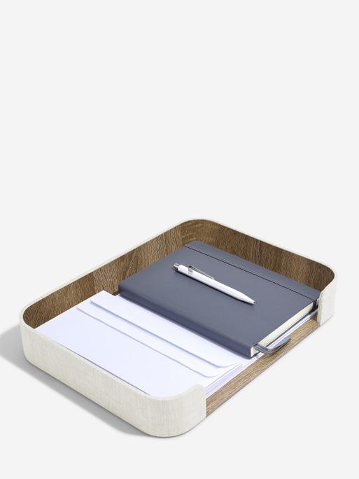 Oatmeal & Linen Letter Tray