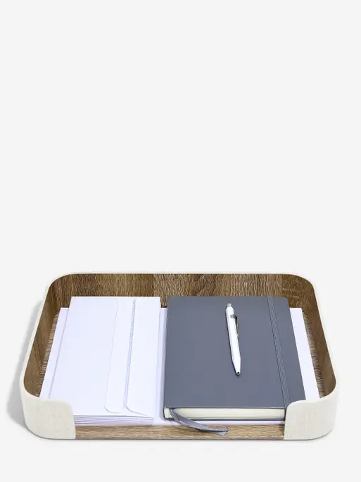 Oatmeal & Linen Letter Tray