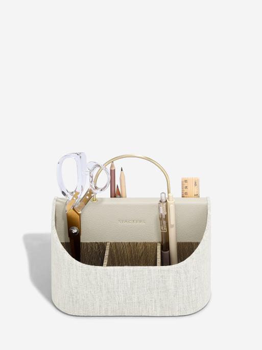 Oatmeal & Linen Desk Caddy