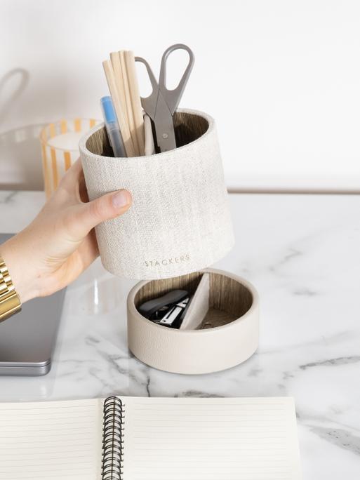 Oatmeal & Linen Stationery Pot