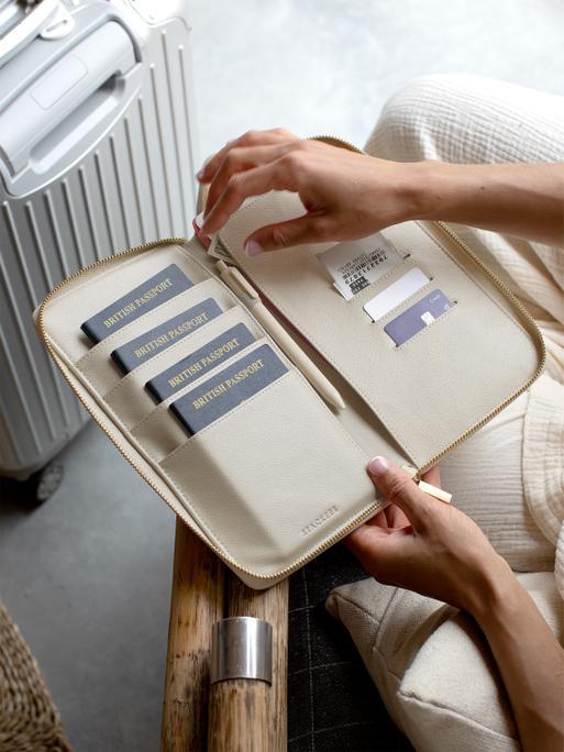 Oatmeal & Linen Family Passport Holder