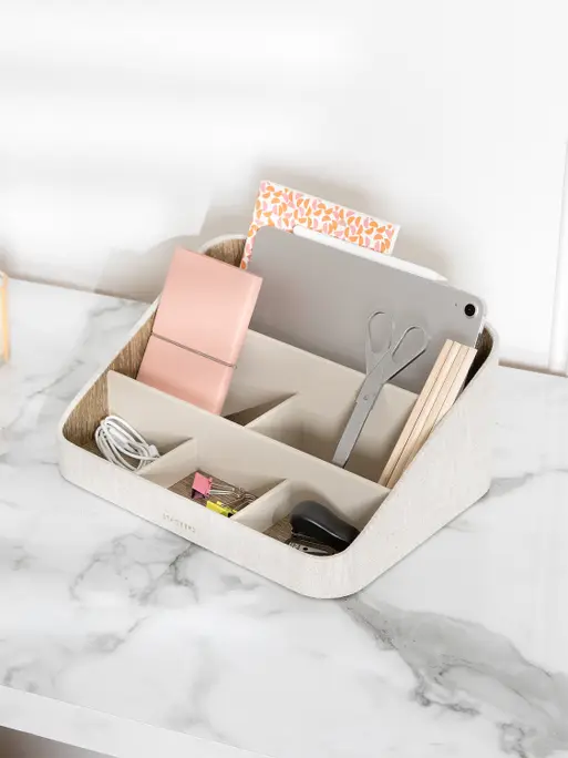 Oatmeal & Linen Desk Organiser
