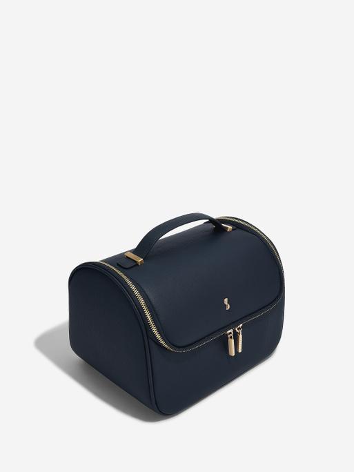 Navy Blue Large Cosmetic Case