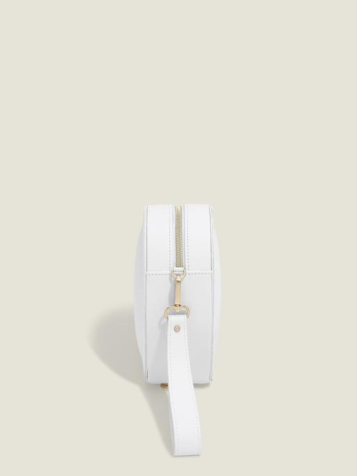 White Pebble Heart Shoulder Bag