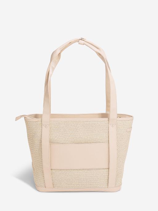Blush Raffia Tote Bag