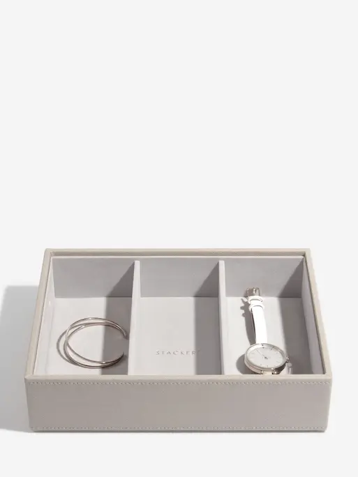Taupe Classic Jewellery Box Set of 2 With Accessories