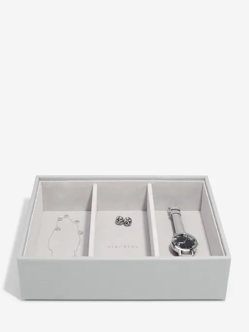 Pebble Grey Classic Jewellery Box Set of 2 With Accessories
