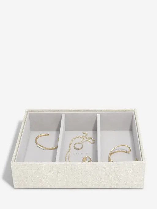 Oatmeal & Linen Classic Jewellery Box Set of 2 With Accessories