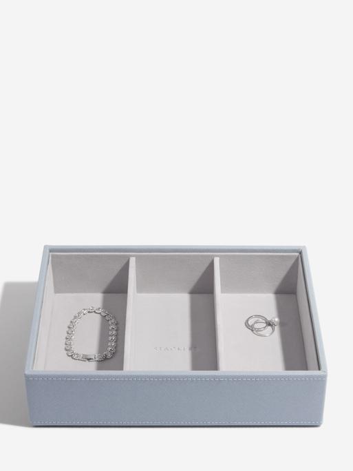 Dusky Blue Classic Jewellery Box Set of 2 With Accessories