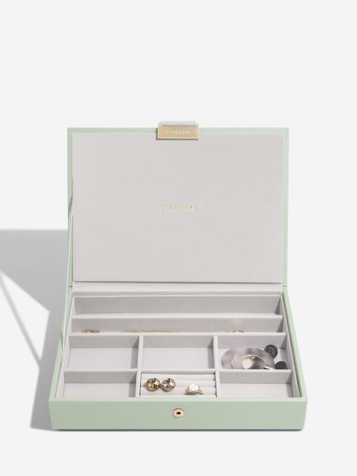 Sage Green Classic Jewellery Box Set of 2 With Accessories