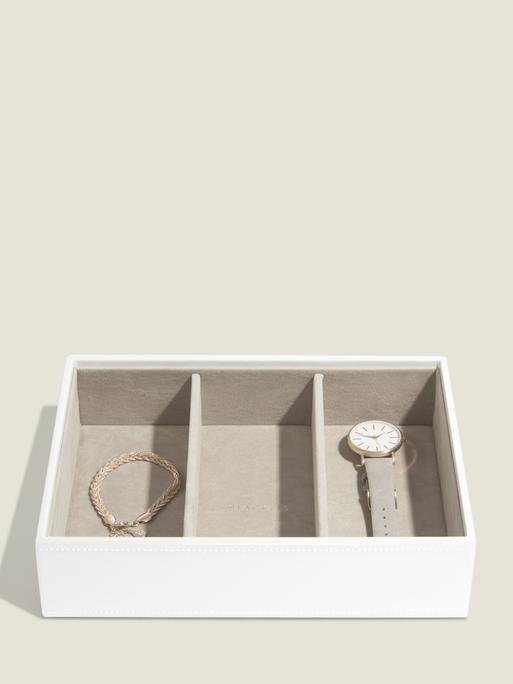 White & Rose Gold Classic Jewellery Box Set of 2 With Accessories