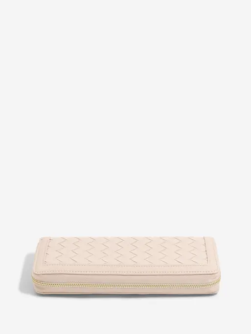Blush Woven Jewellery Roll