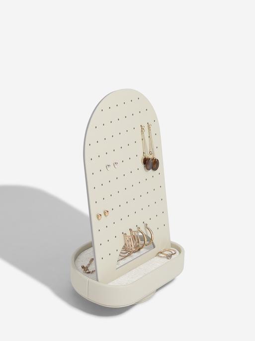 Oatmeal & Linen Rotating Earring Organiser