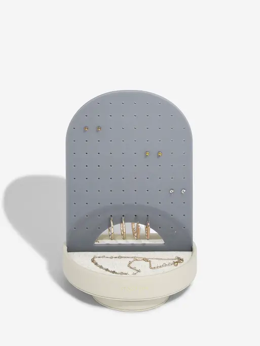 Oatmeal & Linen Rotating Earring Organiser
