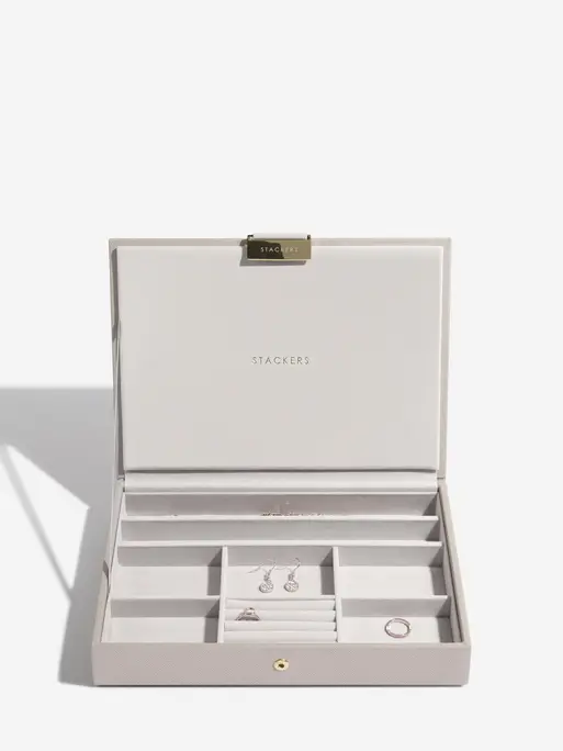 Taupe Woven Classic Jewellery Box Set of 3 