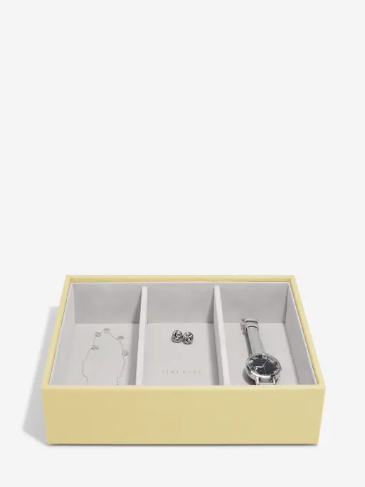 Butter Yellow Classic Jewellery Box Set of 3