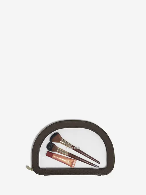 Brown Suedette Vanity Case