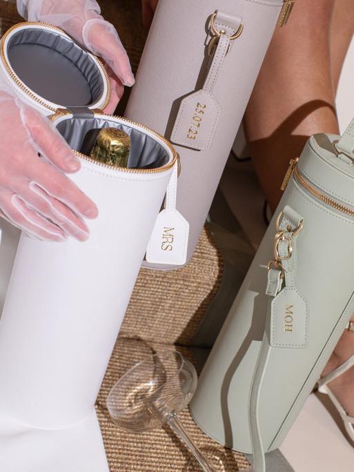Torba na butelkę szampana Stackers taupe