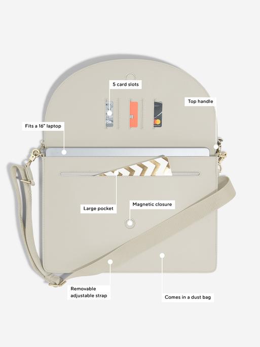 Oatmeal Slim Laptop Bag 