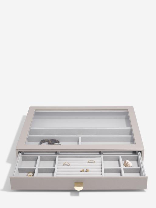 Taupe Supersize Jewellery Display Box Set of 2
