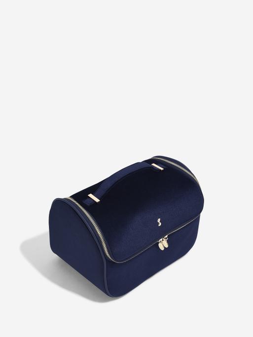 Limited Edition Navy Velvet Large Cosmetic Case
