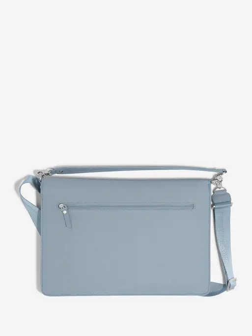 Dusky Blue Slim Laptop Bag 