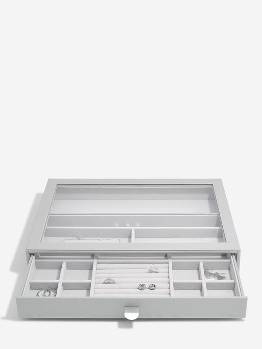Pebble Grey Supersize Jewellery Box (with drawers)