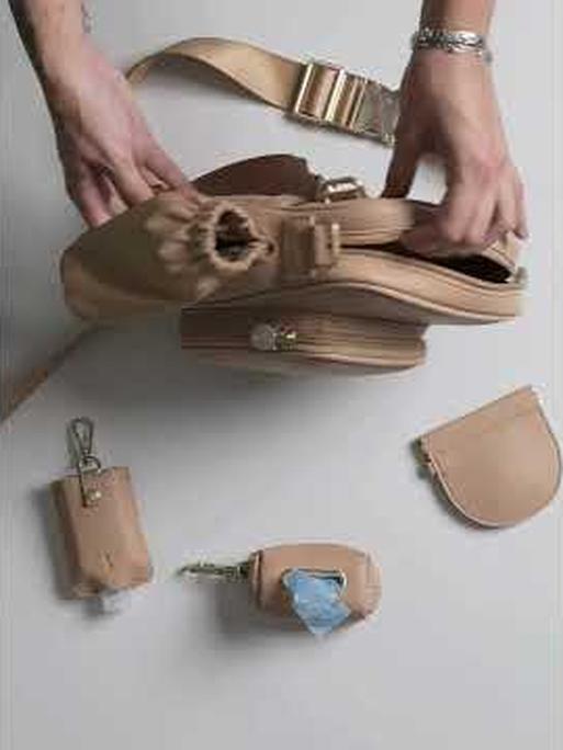 Camel Dog Walking Bag 
