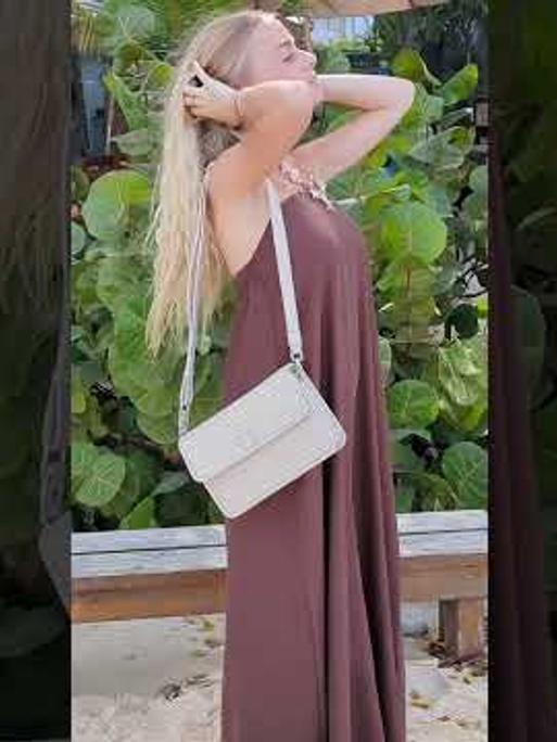 Blush Raffia Crossbody Bag
