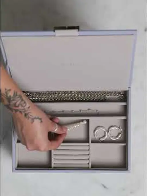Taupe Raffia Classic Jewellery Box Set of 3