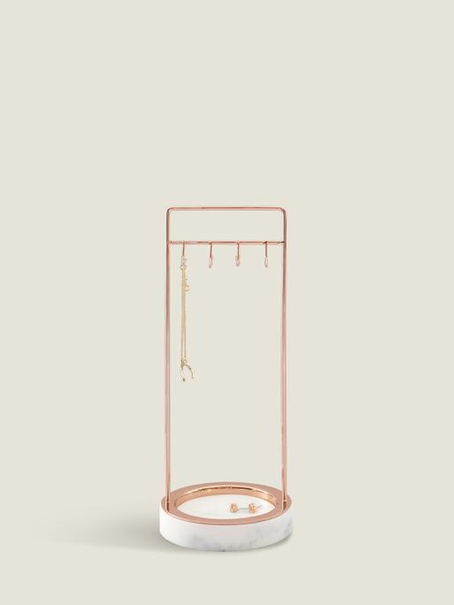 Rose gold and marble jewellery stand deals