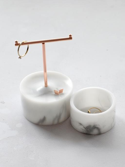 Small Marble T Bar Jewellery Stand