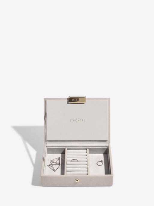 Taupe Mini Jewellery Box Set of 2