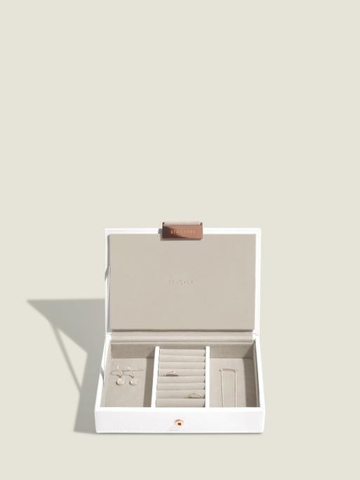 White & Rose Gold Mini Jewellery Box Set of 2