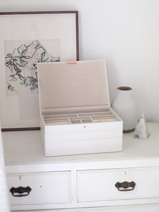 White & Rose Gold Supersize Jewellery Box
