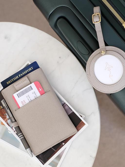 Taupe Passport Sleeve & Luggage Tag