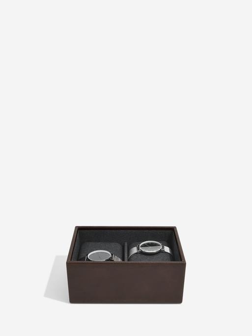 Brown Mini Watch & Cufflink Box