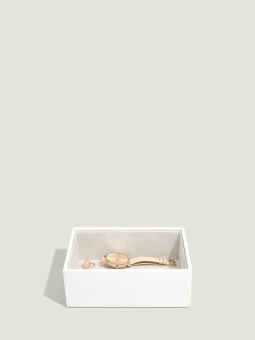 Chalk White Croc Mini Watch & Accessory Layer