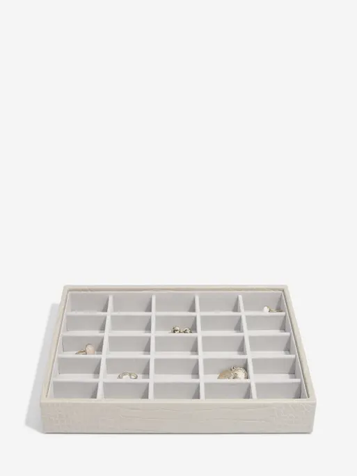 Szkatułka na biżuterię Stackers Croc potrójna classic putty