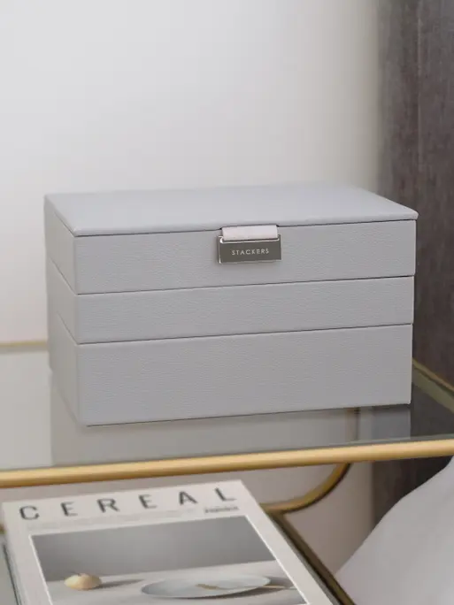 Pebble Grey Classic Jewellery Box