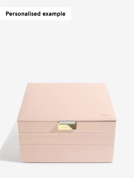 Blush & Champagne Gold Classic Jewellery Box Set of 3