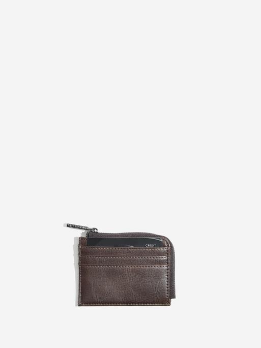 Brown Small Zipped ID Case