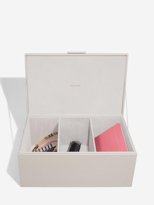 Taupe & Gold Set of 2 Storage Boxes