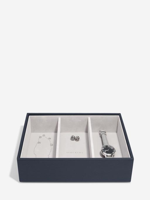 Navy Pebble Classic Jewellery Box