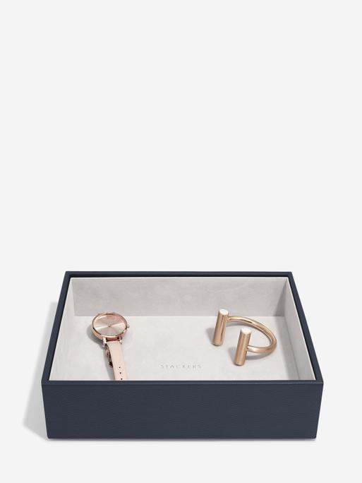 Navy Pebble Classic Jewellery Box Set of 5