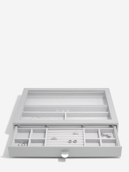 Pebble Grey Supersize Display Jewellery Box Set of 2