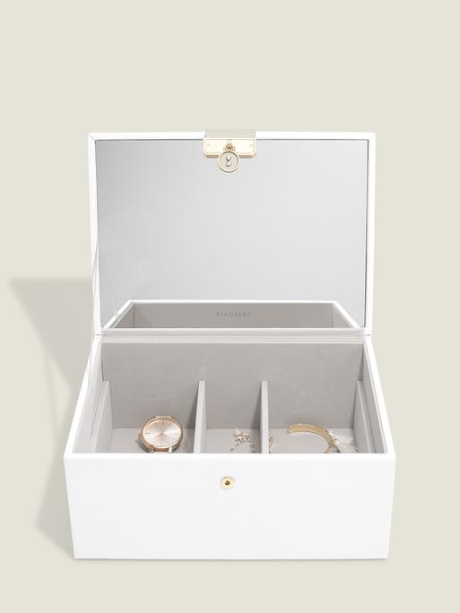 Pebble White Luxury Classic Jewellery Box